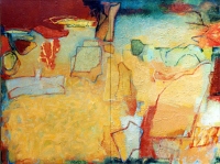 Wharf, 145 x 184cm, acrylic on canvas