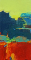 Paths, Fields and Shadows 28, 30 x 15cm, gouache on paper
