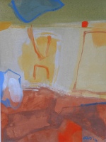 Stiff the Lizard, 28 x 18cm, gouache on paper